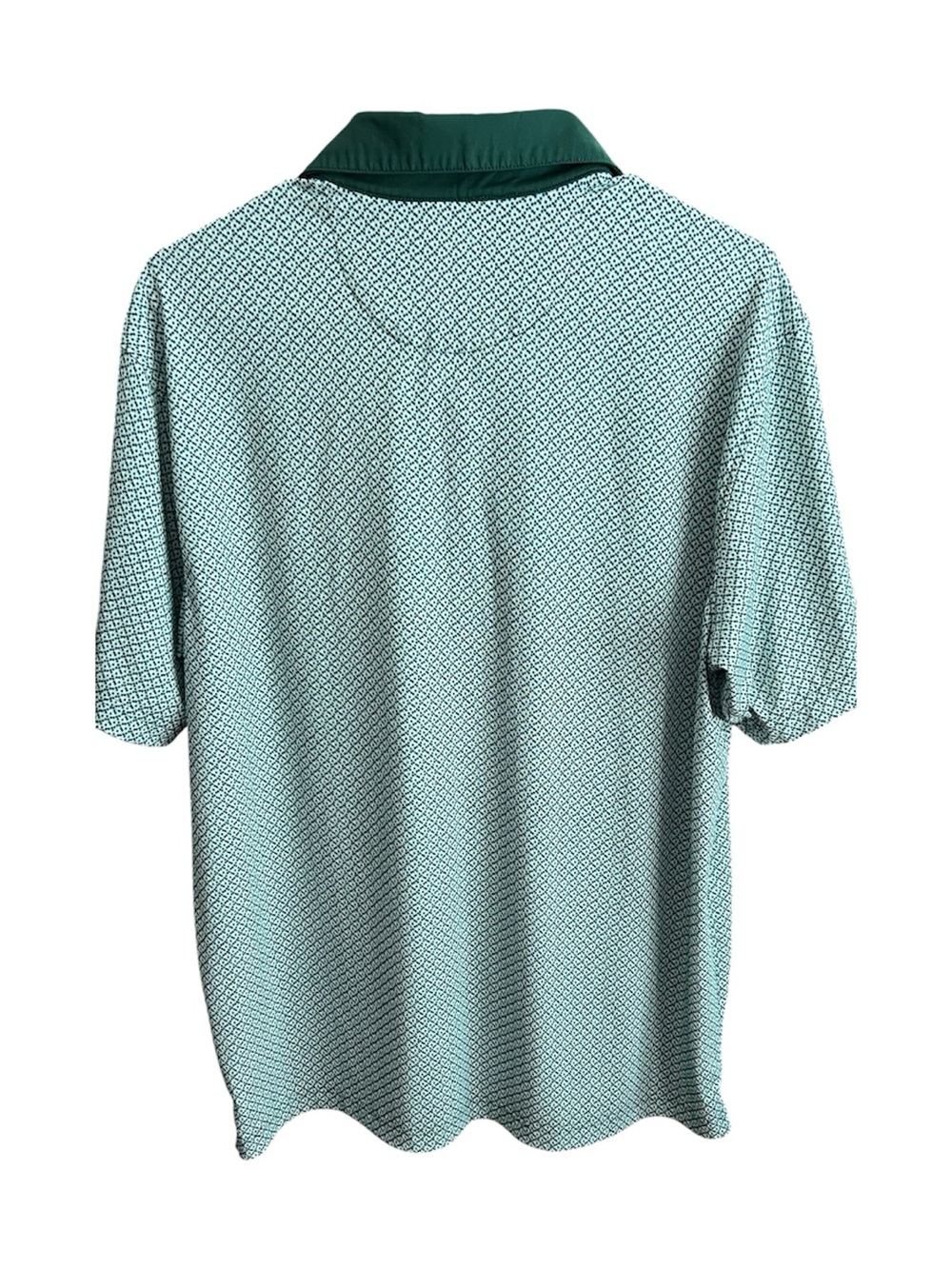 Walter Hagen green/blue Geometric Golf Polo with Dark Green Collar - Picture 2 of 7